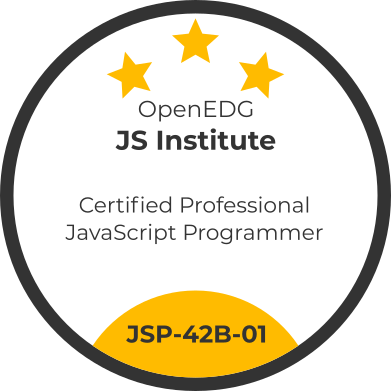JSPb – Certified Professional JavaScript Programmer, specialization: Back-End Web Development